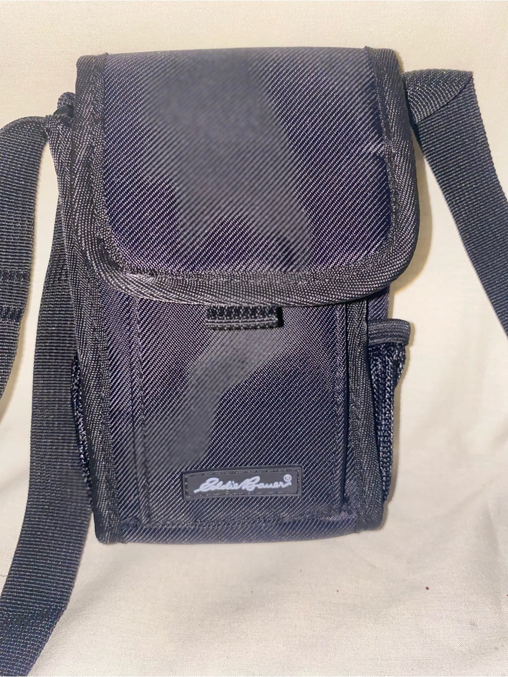 Eddie Bauer Black Nylon Belt/Crossbody Bag